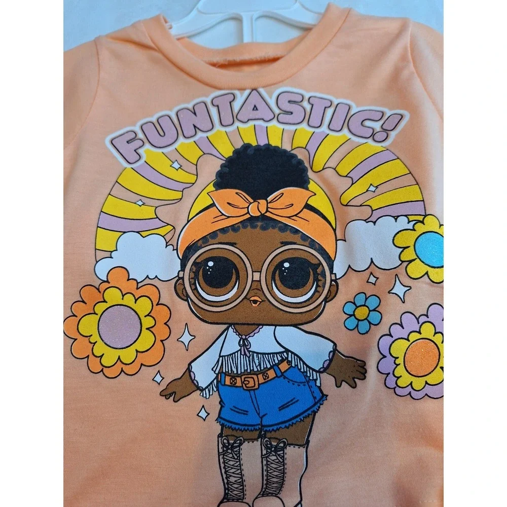 L.O.L. Surprise! 2 pc. Short & T-Shirt Set Size 3T Funtastic! Orange New - Picture 2 of 9